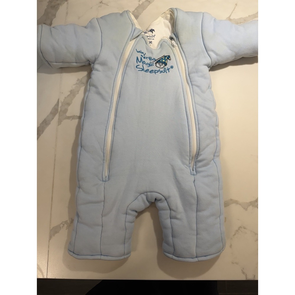 Baby Merlin's Magic Sleepsuit 6-9 Months Blue Stars Cotton Suit